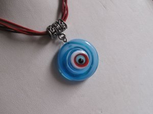 Blue evil eye necklace..for precious ladies
