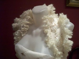 Wedding Shoulder Wrap Bridal Ruffled.Crocheted, Mohair,lace, time,spring