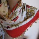 Traditional,ethnic Cotton floral shawl,scarf,needle work