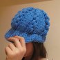 Crocheted blue hat,beanie,cap.beret