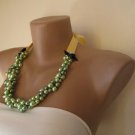 Handmade Beach wedding green pearl necklace...For Brides,Bridesmaid