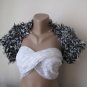 Knitted shrug.black-white. .Ready to ship.Handmade.