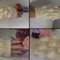 Knitted ivoryi mohair fingerless mittens,gloves,arm warmer.