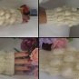 Knitted ivoryi mohair fingerless mittens,gloves,arm warmer.