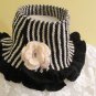 Knitted-Crocheted black-white neck warmer.OOAK