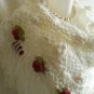 Crocheted .Triangle shawl..Ivory...Ready to ship.