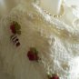 Crocheted .Triangle shawl..Ivory...Ready to ship.