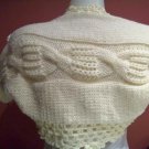 Hand knitted Ivory Shrug-plait style , Bridal Shrug Hand knitted Ivory Shrug-plait style , Bridal Shrug
