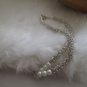 Wedding rhinestone,ivory pearl bracelet,ultra sparkly