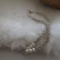 Wedding rhinestone,ivory pearl bracelet,ultra sparkly