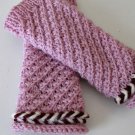 Knitted pink mohair fingerles gloves.s, m, l sizes. OOAK