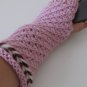 Knitted pink mohair fingerles gloves.s, m, l sizes. OOAK