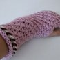Knitted pink mohair fingerles gloves.s, m, l sizes. OOAK