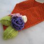 Knitted orange neckwarmer,neck wrap,scarf