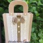 Felt- Lace Tote Bag, Bride , Bridesmaids  Beige