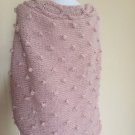 Pink Knit shawl, Vintage bolero, bridal Wrap, Schal stricken, tricot châle