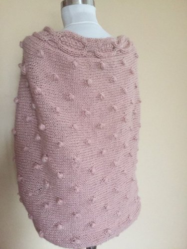 Pink Knit shawl, Vintage bolero, bridal Wrap, Schal stricken, tricot ch&Atilde;&cent;le