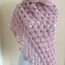 Bridal Crochet shawl , pink shawl