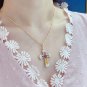 Rainbow Cross Necklace