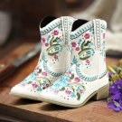 Flower Embroidered Cowgirl Boots
