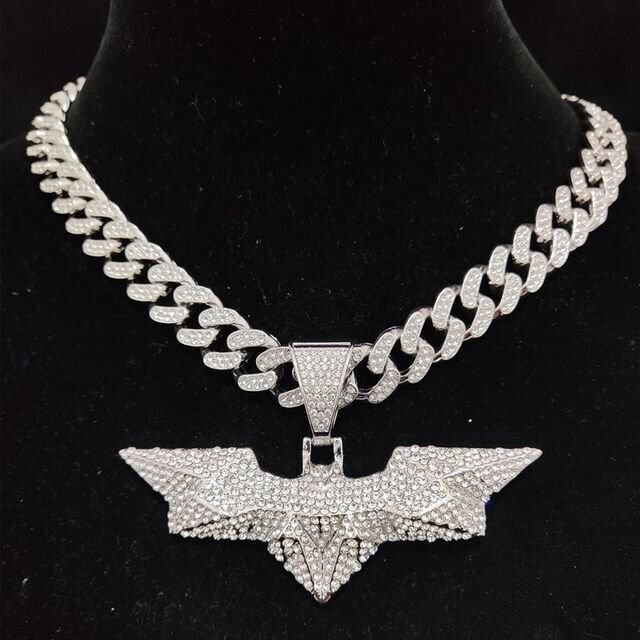 Cuban Link Bat Necklace