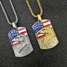USA Eagle Flag Necklace