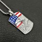 USA Eagle Flag Necklace