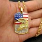 USA Eagle Flag Necklace