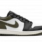Air Jordan 1 Low "Black Toe Medium Olive" 553558 092