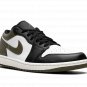 Air Jordan 1 Low "Black Toe Medium Olive" 553558 092