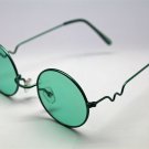 Green Round Sun Glasses Trigun Vampire Cosplay Green Frames Steam Punk Hippie