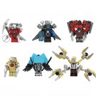 6pcs Skibidi Toilet Series 15 Minifigures Ultimate Titan Custom Brick Toy Set