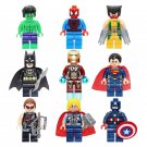 9pcs Marvel Avenger Super Heroes Minifigures Custom Brick Toy Set