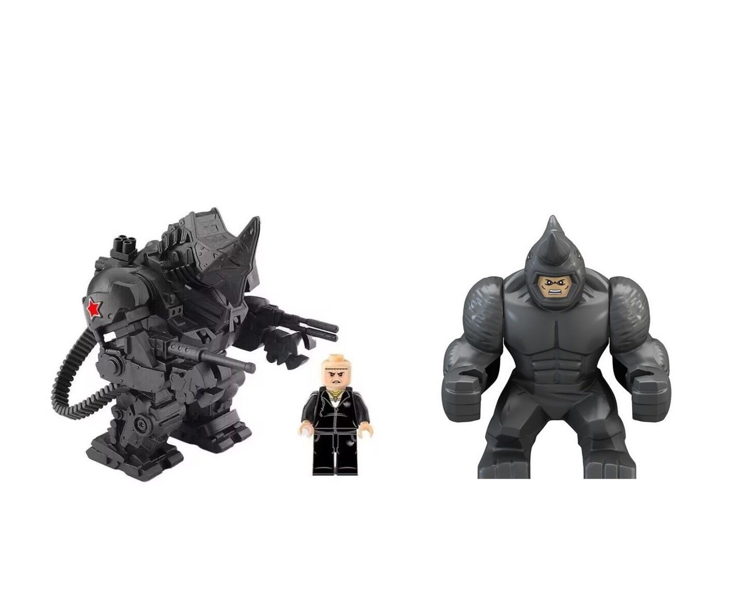 2pcs Big Rhino Spider-Man Set Minifigures Block Toys
