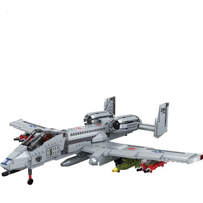 Thunderbolt A-10 Attack Plane Military Attack Plane Set Minifigures Toys