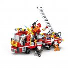 8in1 Fire Truck Firefighter City Set Minifigures Block Toys
