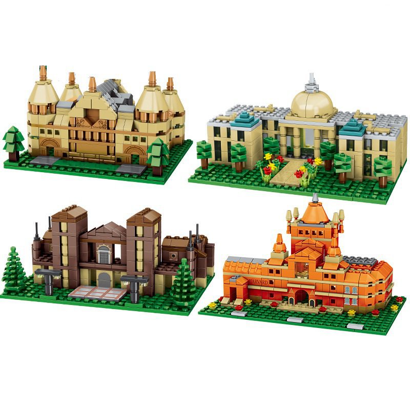 America Four prestigious schools building block Toy Minifigures Block Toys