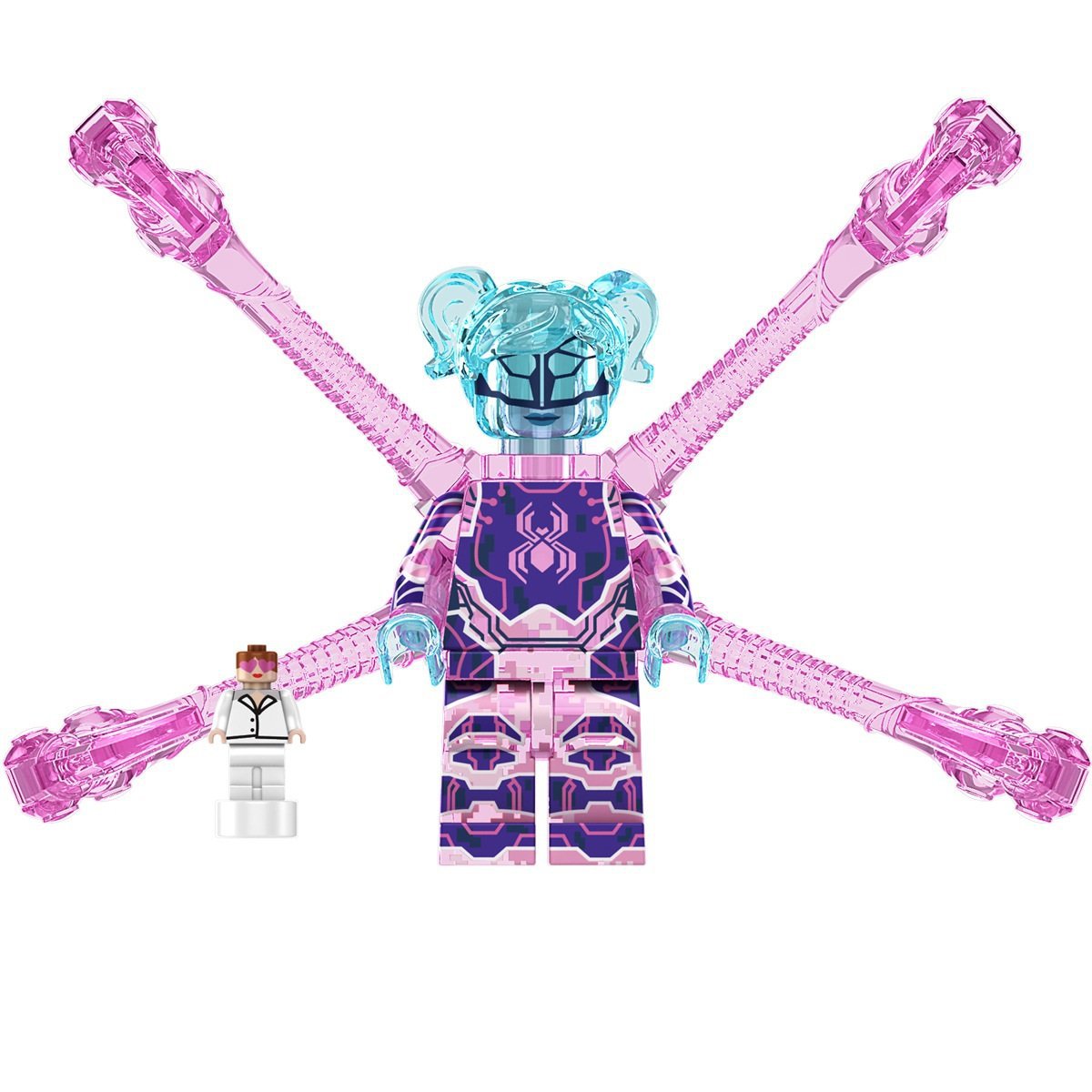 Transparent Spider-byte Spider-Man Minifigures Block Toys