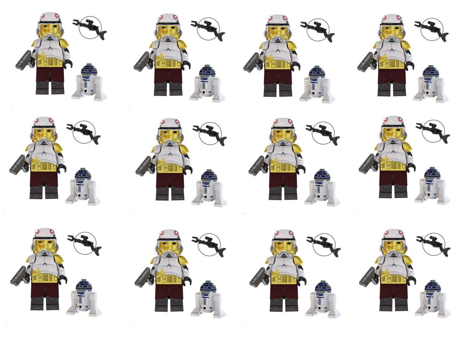 12pcs Captain Enoch Star Wars TV Sets Minifigures Block Toys