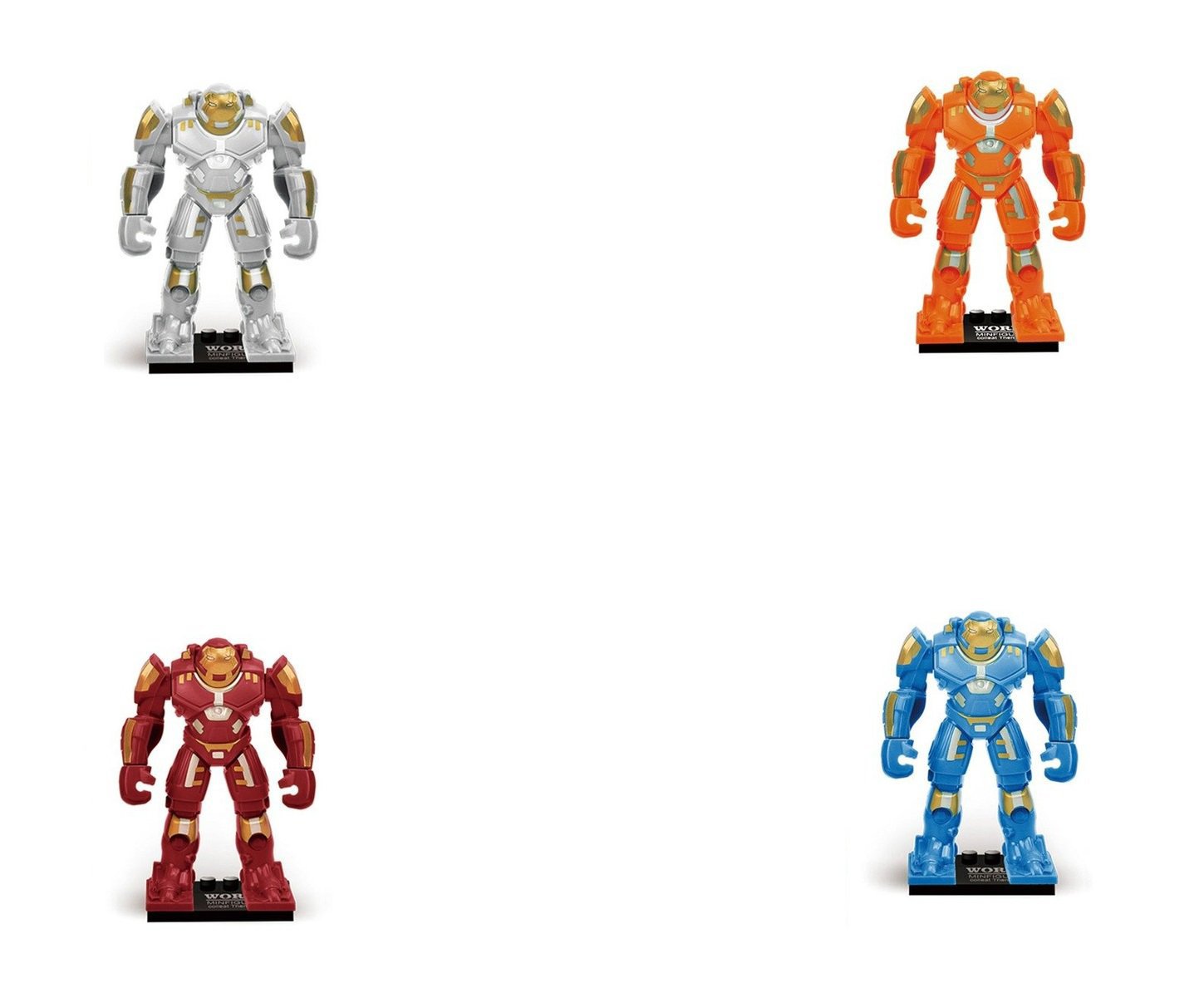 4 Best Hulkbuster MK44 Iron Man Set Minifigures Block Toys