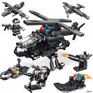 6in1 S.W.A.T. Attack Helicopter UAV Seafox City Set Minifigures Block Toys