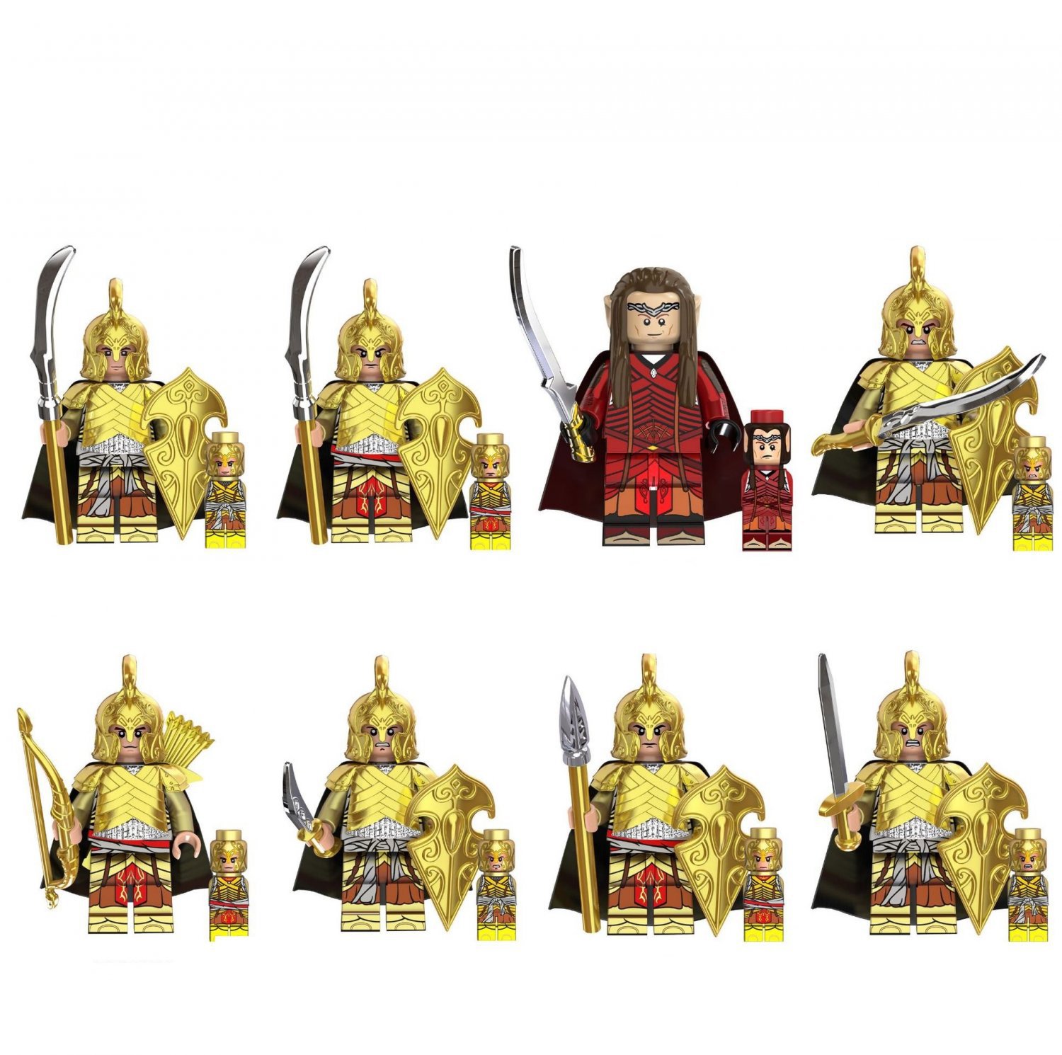 Elrond Guards Elrond Noldo Warrior Elven Warrior Hobbits Set Minifigures Toys