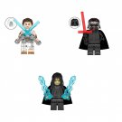Rey Kylo Ren and Palpatine Star Wars The Rise of Skywalker Set Minifigures Toys