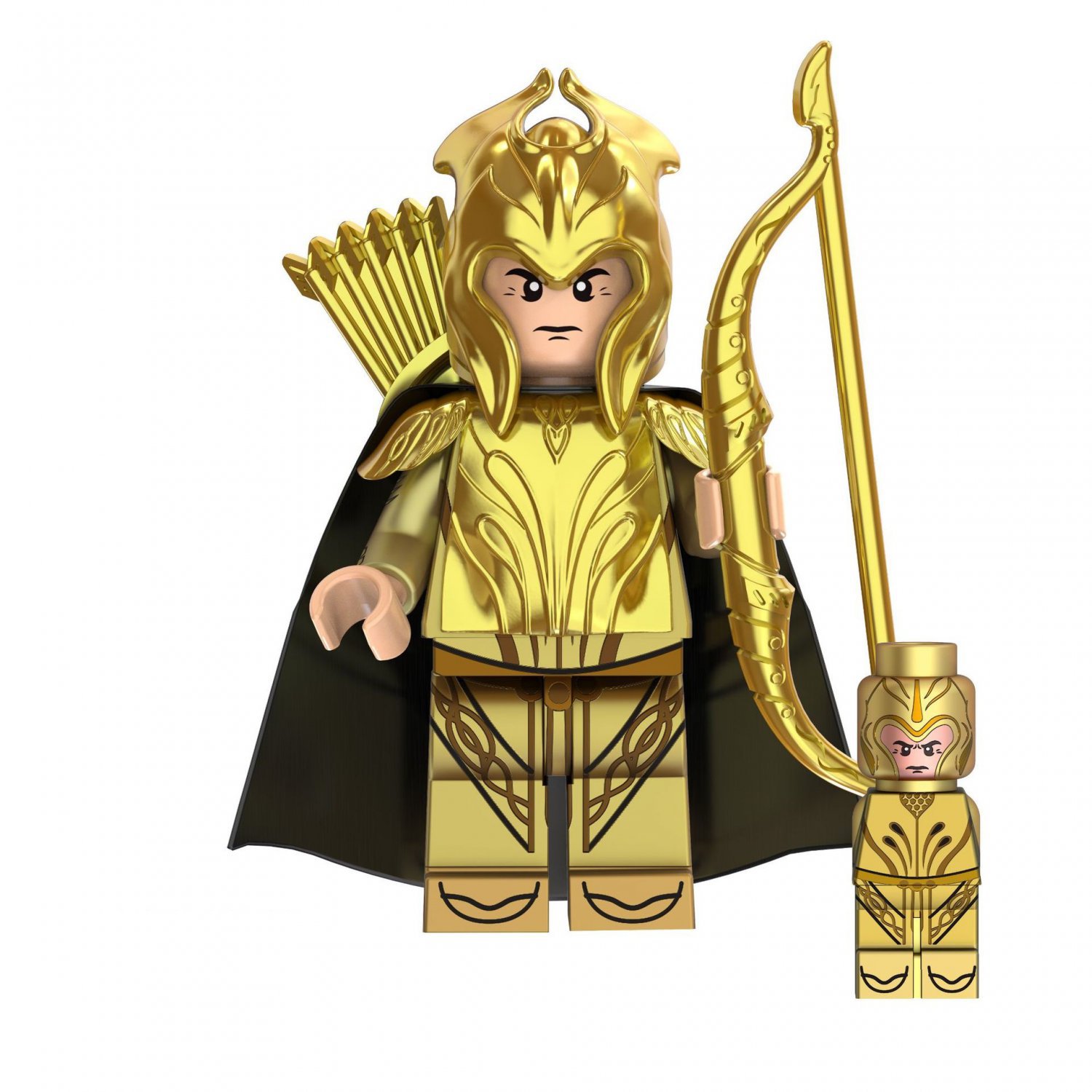 Gold Elven Archer The Hobbits Minifigures Block Toys