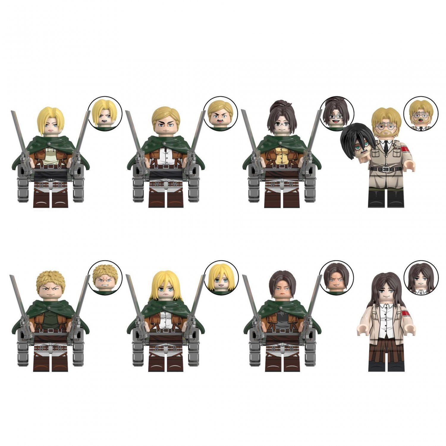 Annie Leonhart Hange Zoe Pieck Finger Colossal Titan Set Minifigures Toys