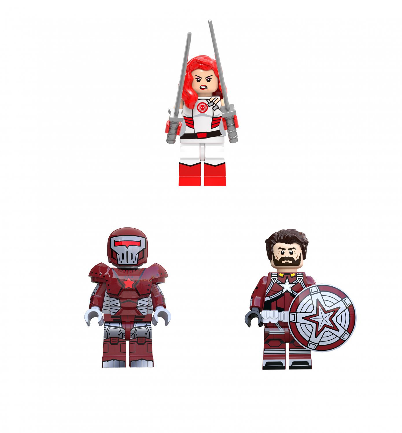 Red Widow Crimson Dynamo Red Guardian Avengers Gathering Season 2 Minifigures