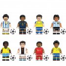 Casemiro Virgil Pele Messi Maradona Soccer star Set Minifigures Block Toys