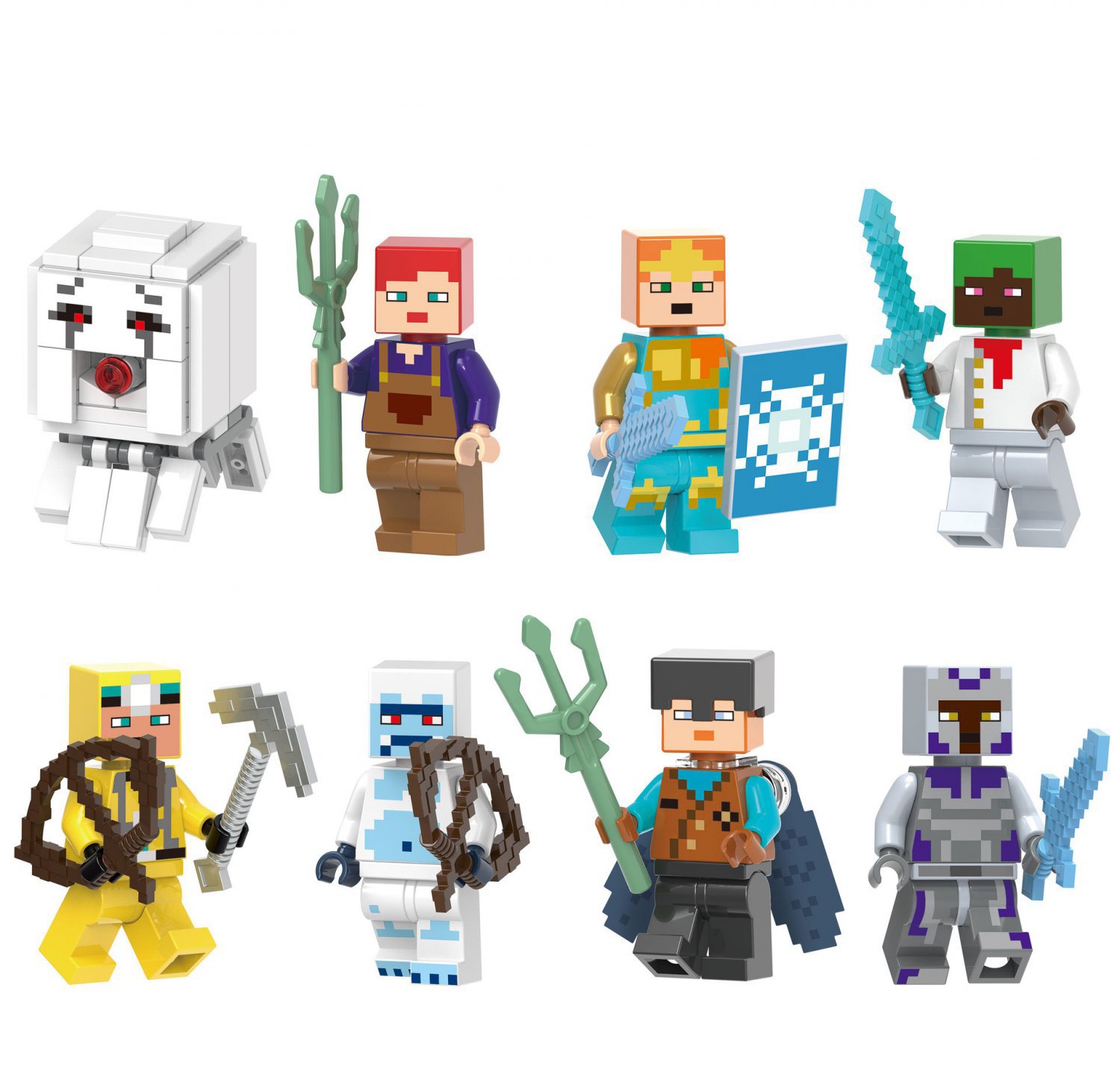 Camel Knight Pilot Spelunker Baker My World Set Minifigures Block Toys