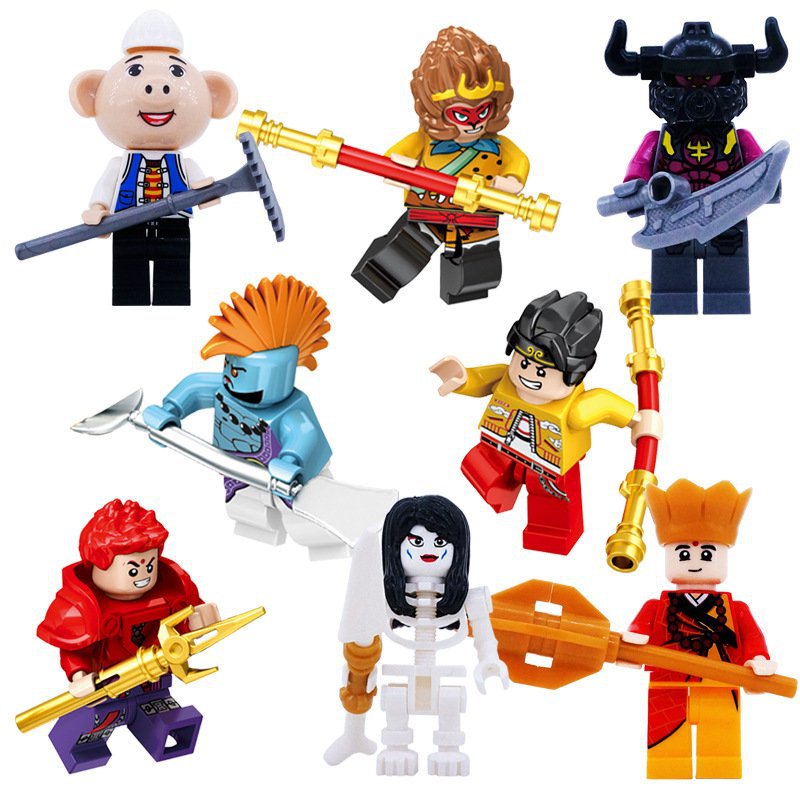 Monkey King Tang Monk White Bone Demon Journey to the West Set Minifigures Toys