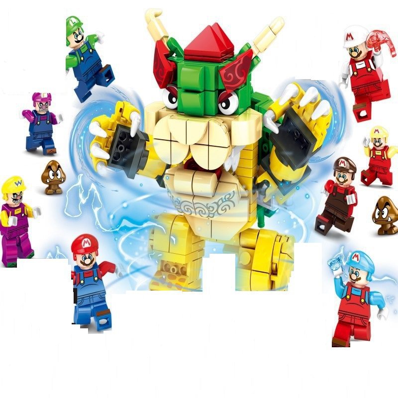 8in1 Super Mario Bros Bowser Movie Set Minifigures Block Toys